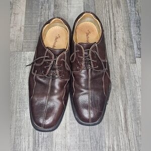 💚💙Belvedere Studio Bay Bridge Men's Brown Pebbled Leather Dress Shoes Sz 11D